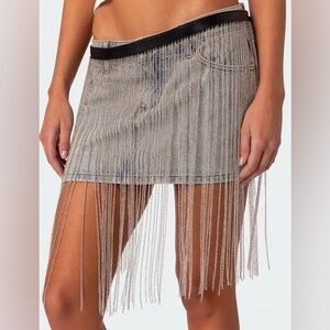 NWT! Nastygal Chain Fringe Belt